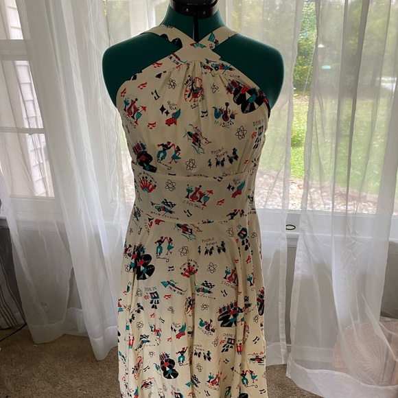 Bernie Dexter Atomic Print Swing Dress - Picture 2 of 4